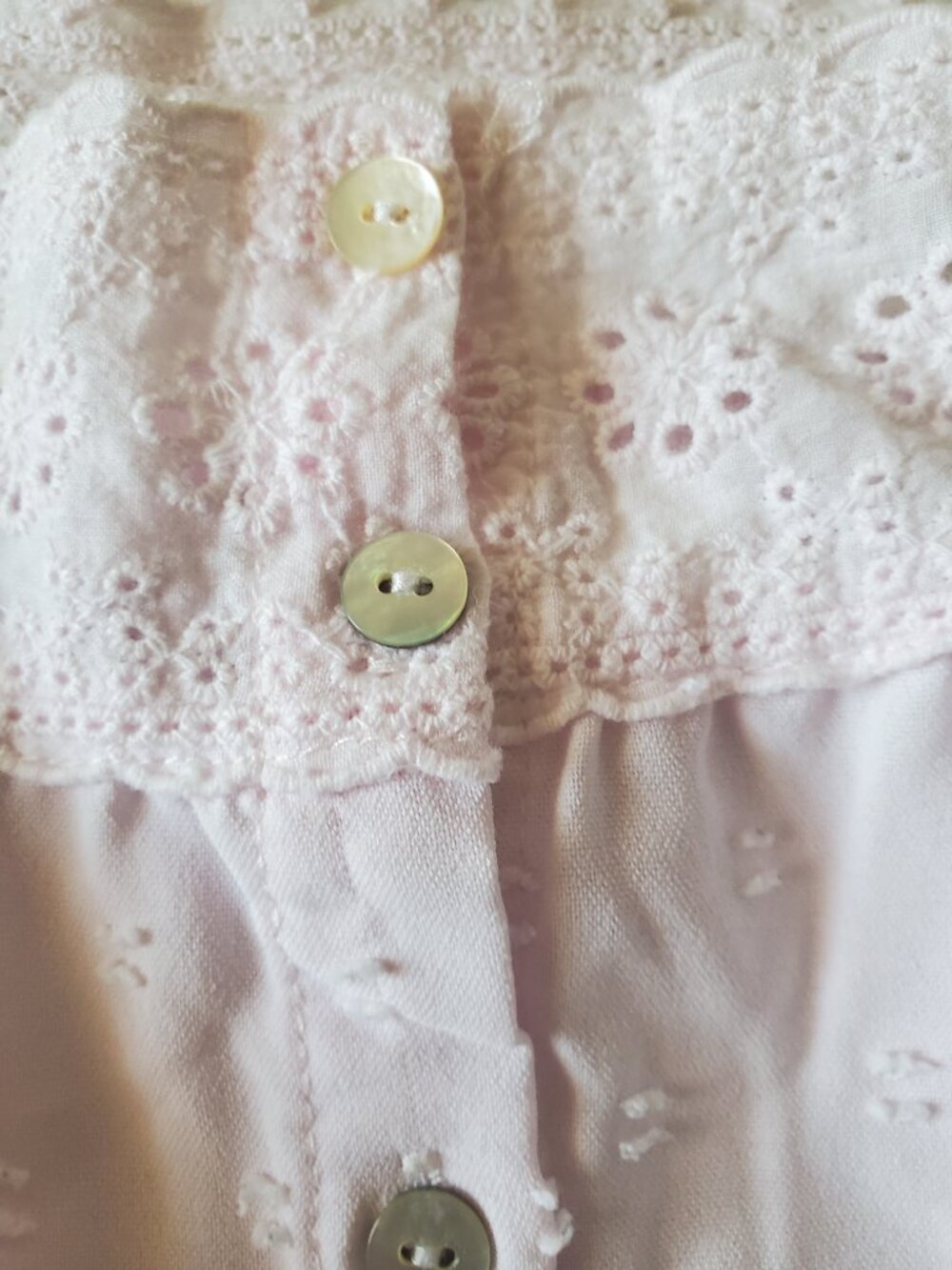 Laura Ashley Y2K Front Button Lace Eyelet Cami Top XL - Picture 5 of 15